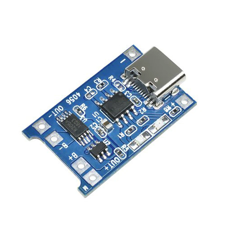 10PCS TP4056 Lithium Battery Charger Module Type-c USB 18650 Charging Board with Dual Protection Functions 4.35-6V 1A Module