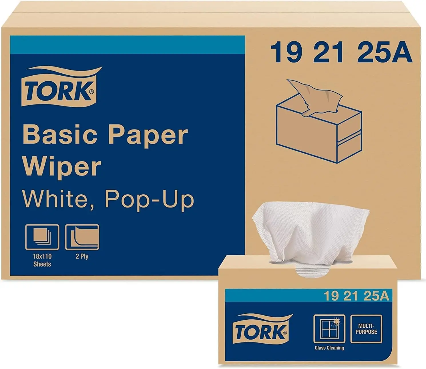 

White Pop-up Paper Towels, 110 Sheets per Pack, 18 Packs - High Absorbency for Home Use
