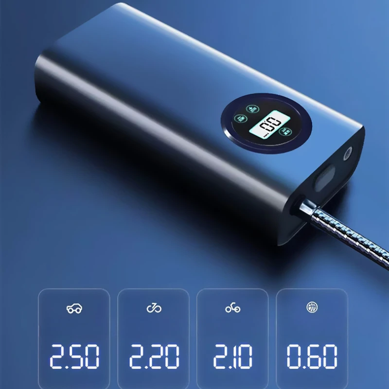 مضخة نفخ السيارة اللاسلكية المحمولة شاشة ديجيتال محمولة عالمية Quota التضخم مراقبة ضغط الإطارات المضادة للتجميد