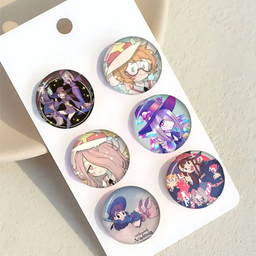 Broches creativos de hojalata con iconos de animales, insignias para solapa y mochila, accesorios de pin, Anime Little Witch Academia