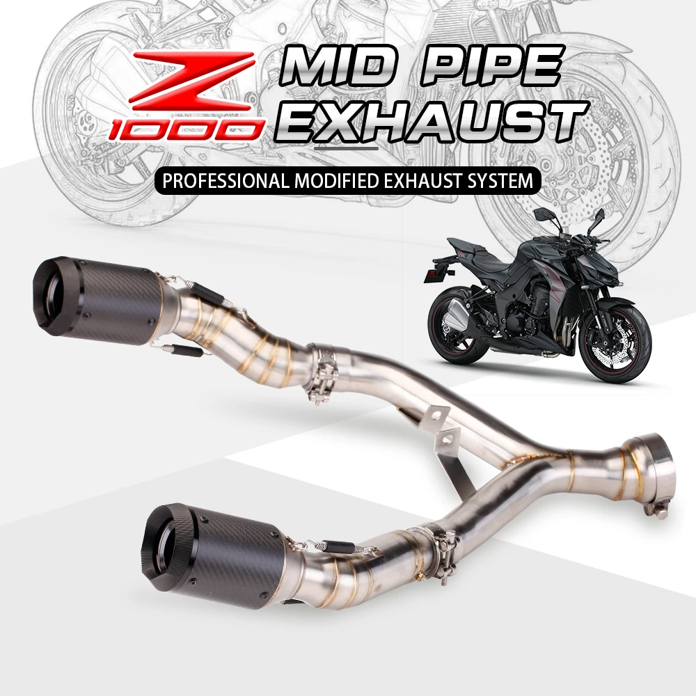 

Motorcycle Exhaust Middle Link Pipe Muffler Connection Tube For Z1000 Z1000SX 2011 2012 2013 2014 2015 2016 2017 2018 2019 2020