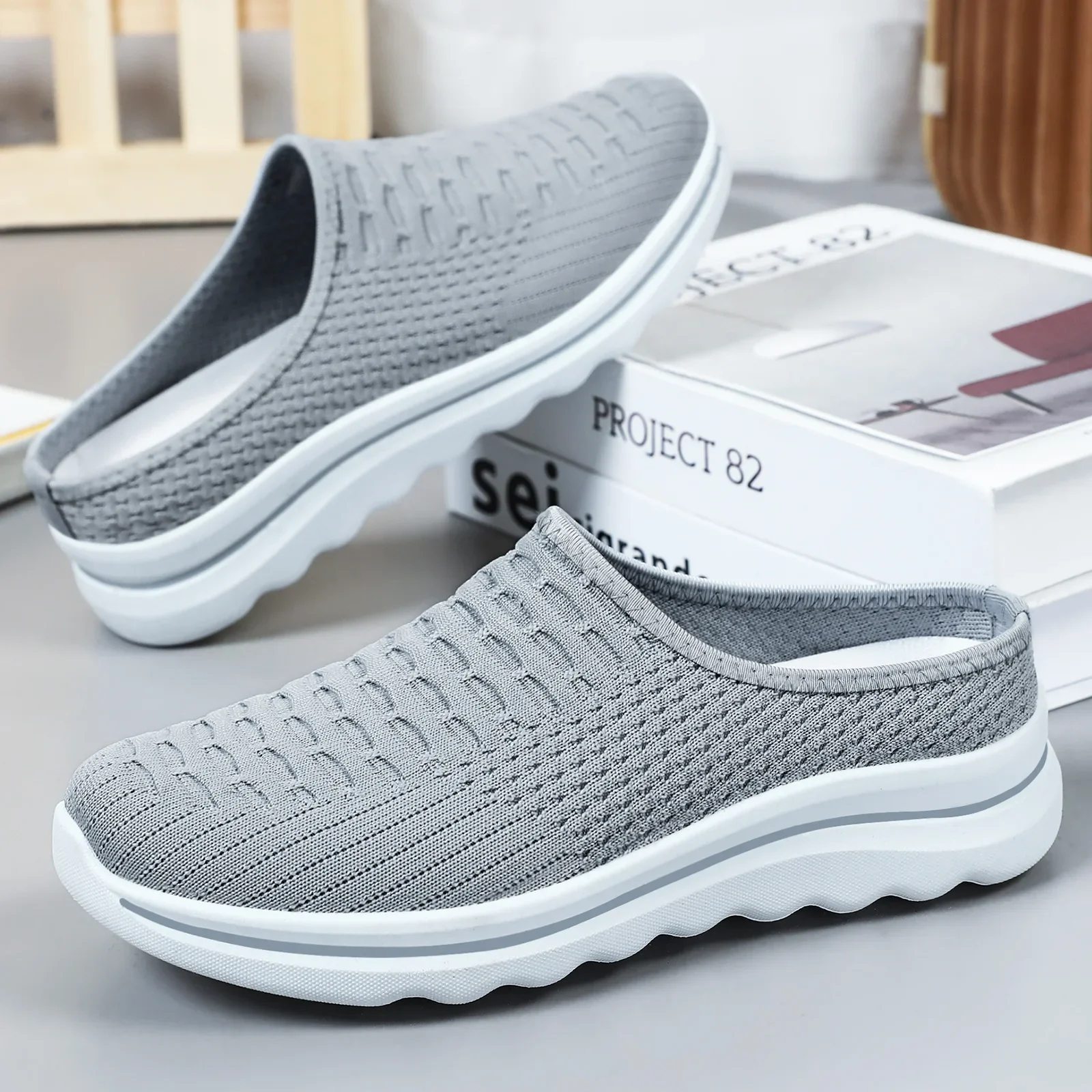 Summer Women Flat Slippers Half Slippers Mules Designer Comfortable Woman Shoes Fashion Ladies Hollow Out Outdoor Sandals view 4