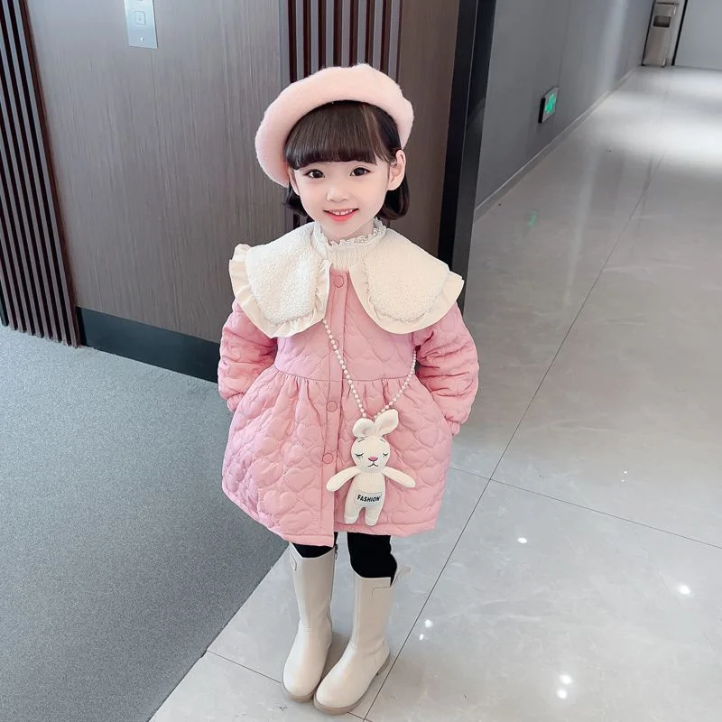 Girls Coat Jacket Cotton Windbreak Snowsuit 2023 Graceful Winter Autumn Plus Size Outwear Children\'s Clothing