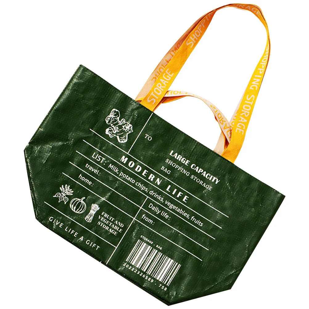 

Large Capacity Shopping Bag Nylon Handheld Portable Carrier Simple Style Lightweight Casual Tote Outdoor Party Daily Use