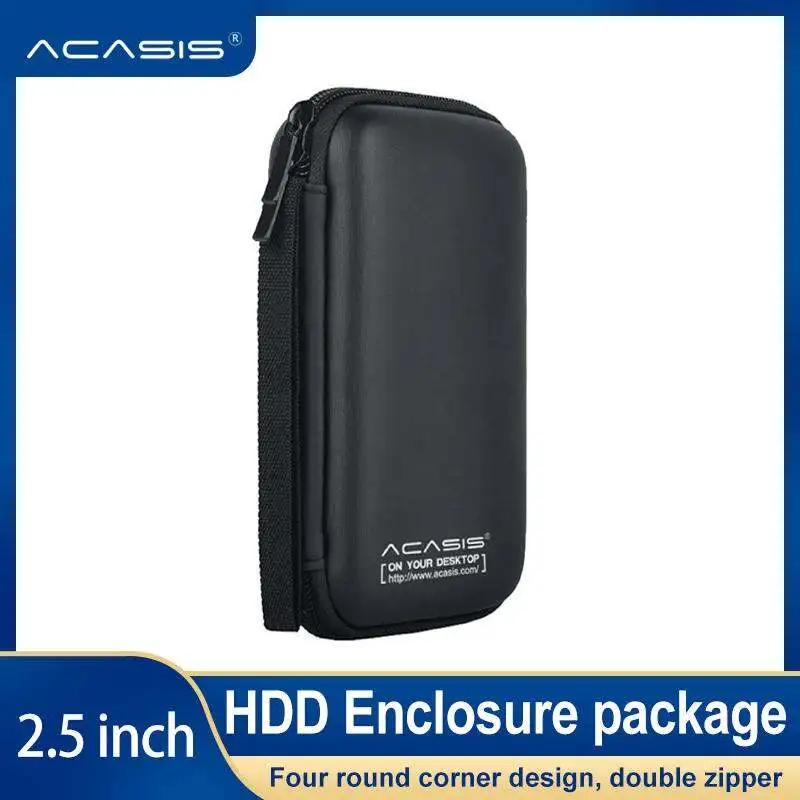 Acasis-caja de almacenamiento de HDD de 2,5 pulgadas, bolsa portátil para disco duro externo, Banco de energía