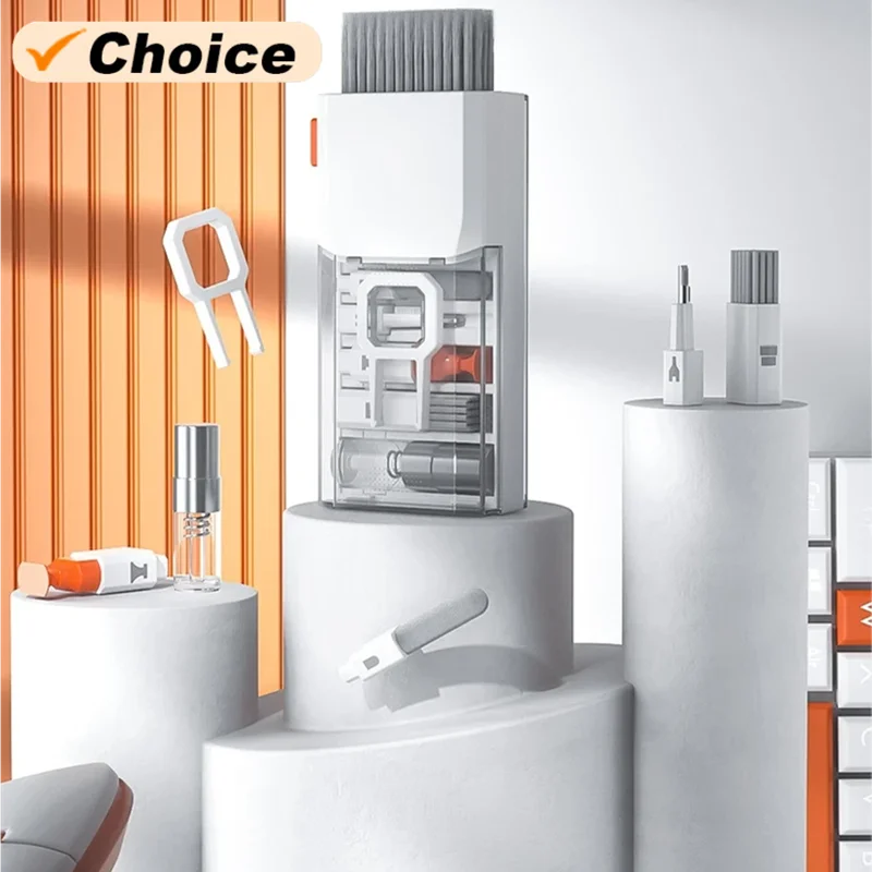 

Q9 Набор для чистки клавиатуры 8 в 1, простая в использовании, долговечная щетка для чистки экрана, многофункциональная щетка для чистки клавиатуры