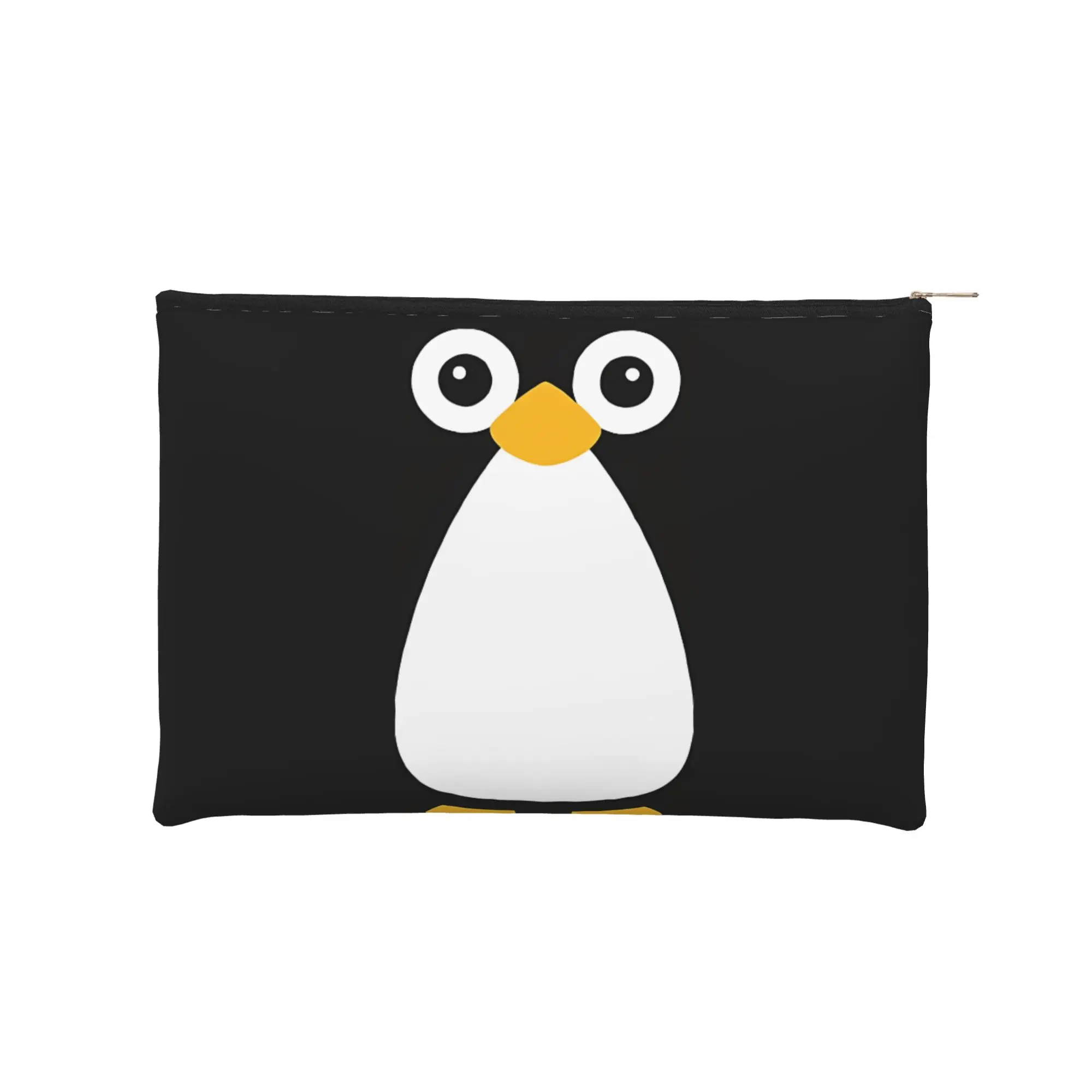Kawaii Stylish Animal Face Vector Penguin Makeup Bag cute Toiletry Bag with Zipper Travel Cosmetic Pouch