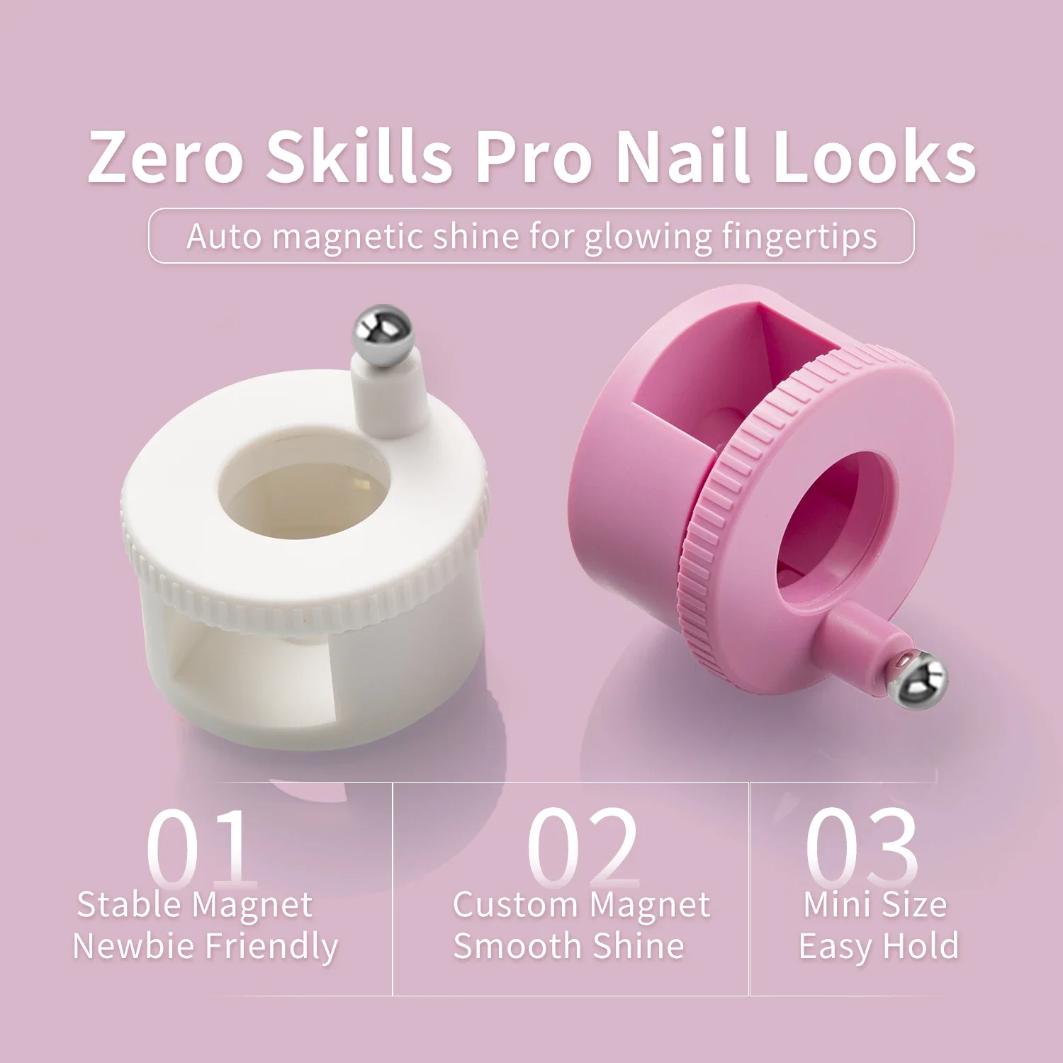Picture 5: Manicure Magnet Glass Bead Cat Eye Nail Art Stick Automatic Rotating Strong Magnetic Suction Portable Nail Salon DIY Nail Tool