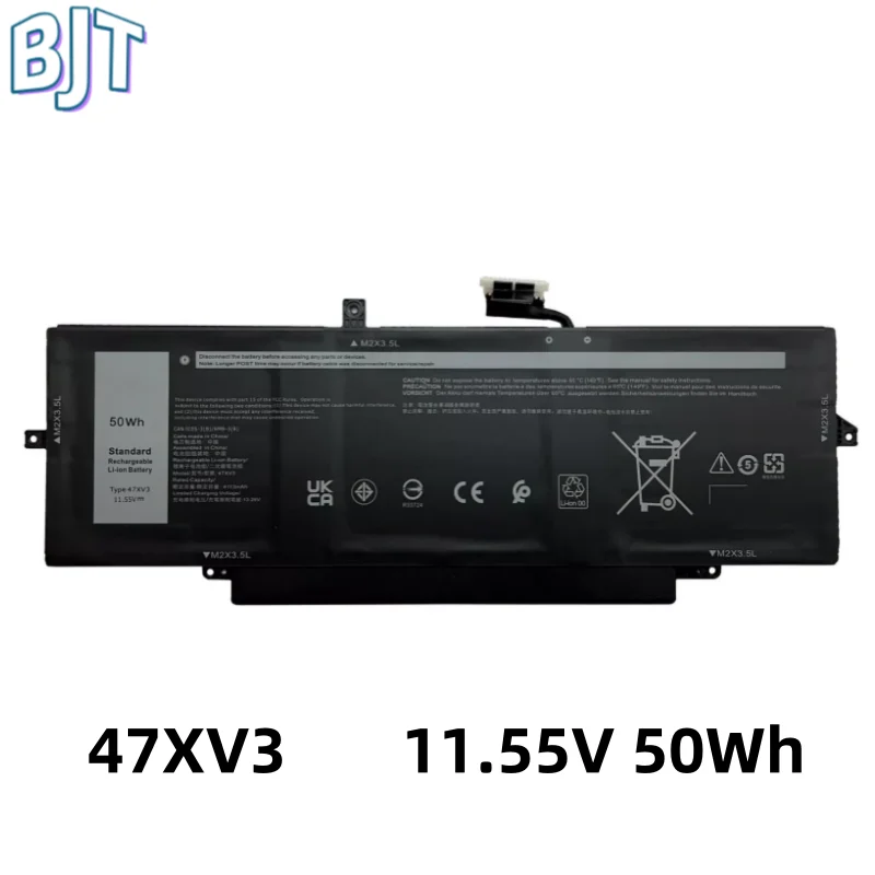 New 11.55V 50Wh 47XV3 Laptop Battery Lithium-ion for Dell Latitude 9330 2-in-1 Series 05Y3T9 GK1M0 31CP5/73/78 Rechargeable