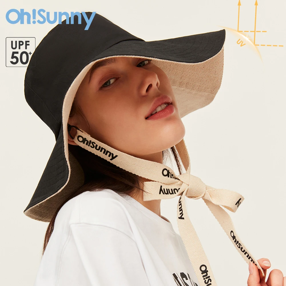 OhSunny Bucket Hat with Big Brim UPF50+ Full Protection Sun Cap Gardening Hats for Outdoors Sports Beach Hiking Hats for Women