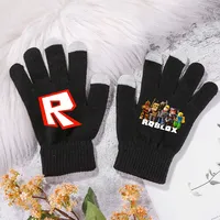 ROBLOX boy girl Gloves Cartoon Kawaii Print Cute Finger Gloves Winter Warm Gloves Children Outdoor Cycling Accessories Xmas Gift