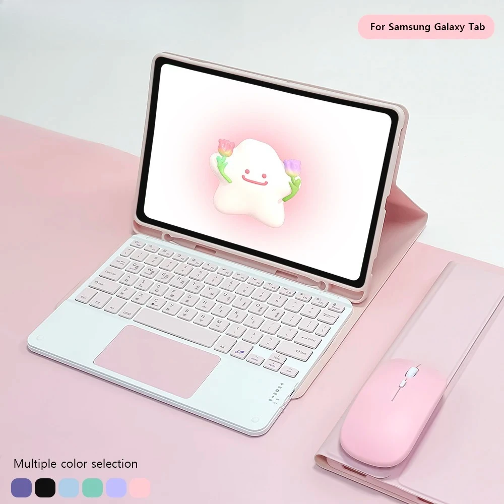 

Чехол с волшебной клавиатурой для новой беспроводной мыши Samsung Galaxy Tab S10 S9 S8 S7 S6 Lite FE Plus Ultra A9+ 11/12,4/13,1/14,6 дюйма