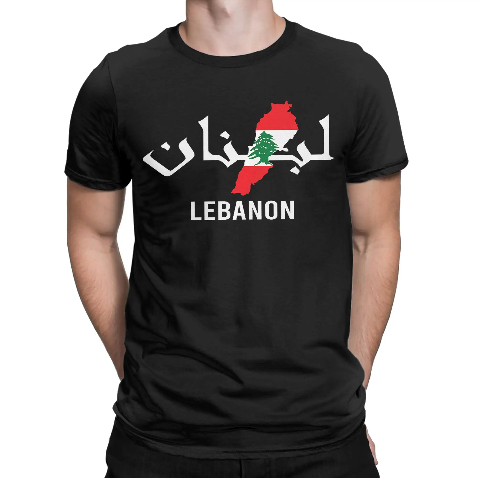 Man T Shirt Lebanon Flag Map T Shirts Hip Hop  Summer Tees Vintage Custom DIY Cotton Tops Gift