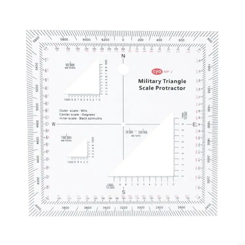 E1PC Coordinate Scale for Navigation Topographical Map Scale MilitaryProtractor