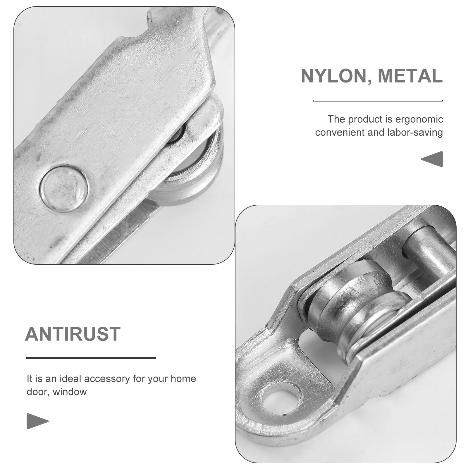 

4 Pcs Nylon Sliding Door Window Roller Wheel Double Bearings Durable Hardware Accessories for Home Doors Windows