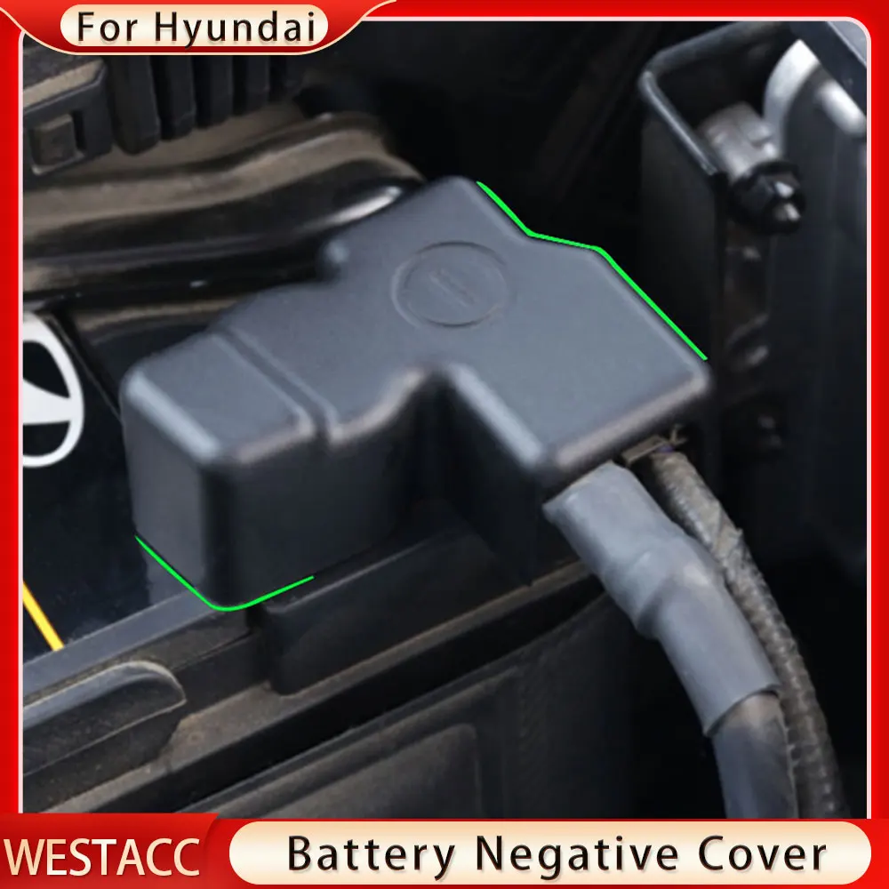 Car Engine Battery Anode Negative Pole Terminal Cover for Hyundai I30 Elantra 2010-2017 Tucson TL Sonata 2015-2018 Accessories