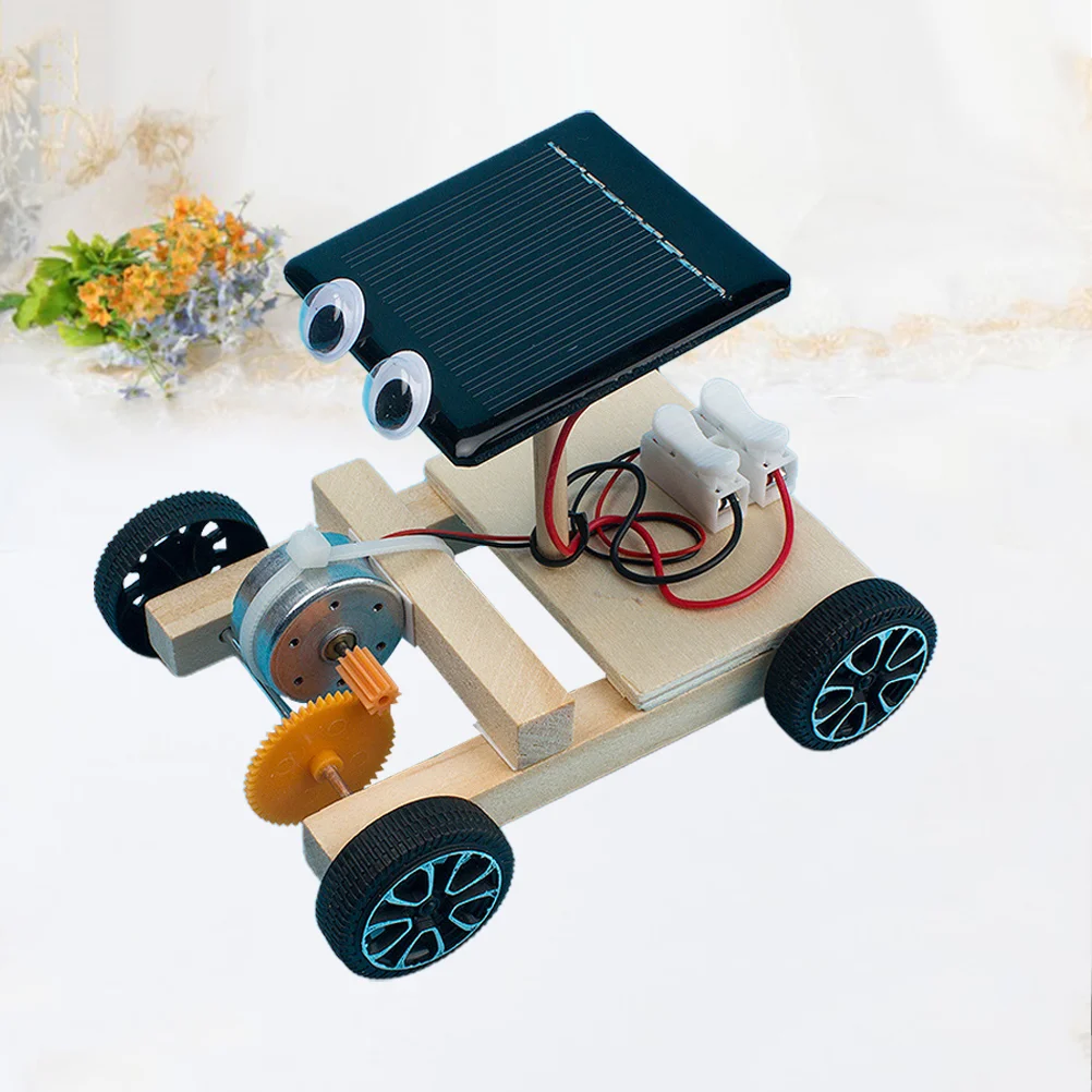 Educational Solar Car Hand Crank Generator Building Kit Science Models STEM DIY Power Generation Toy Assembly