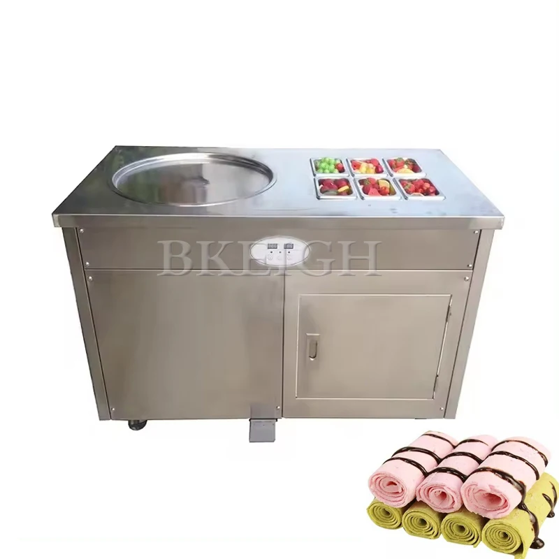 Commercial Fried Ice Cream Roll Machine, Small Household Thai Yogurt Roll Forming Machine