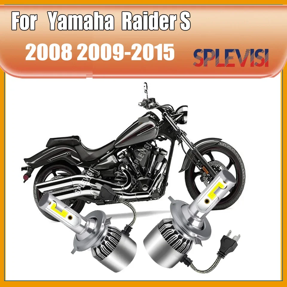 9-16v H4 LED Headlight - working well in rainy, foggy and snowy conditions For Yamaha Raider S 2008 2009 2010 2011 2012-2015