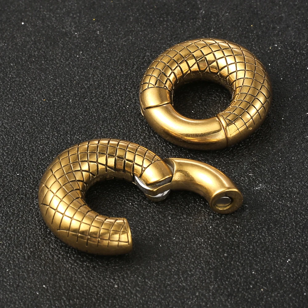 Giga 6mm Ear Hoop Stretcher Weights for Stretched Ears, 2g Stainless Steel 316L Ear Plugs Hanger Expander Body Piercing Jewelry
