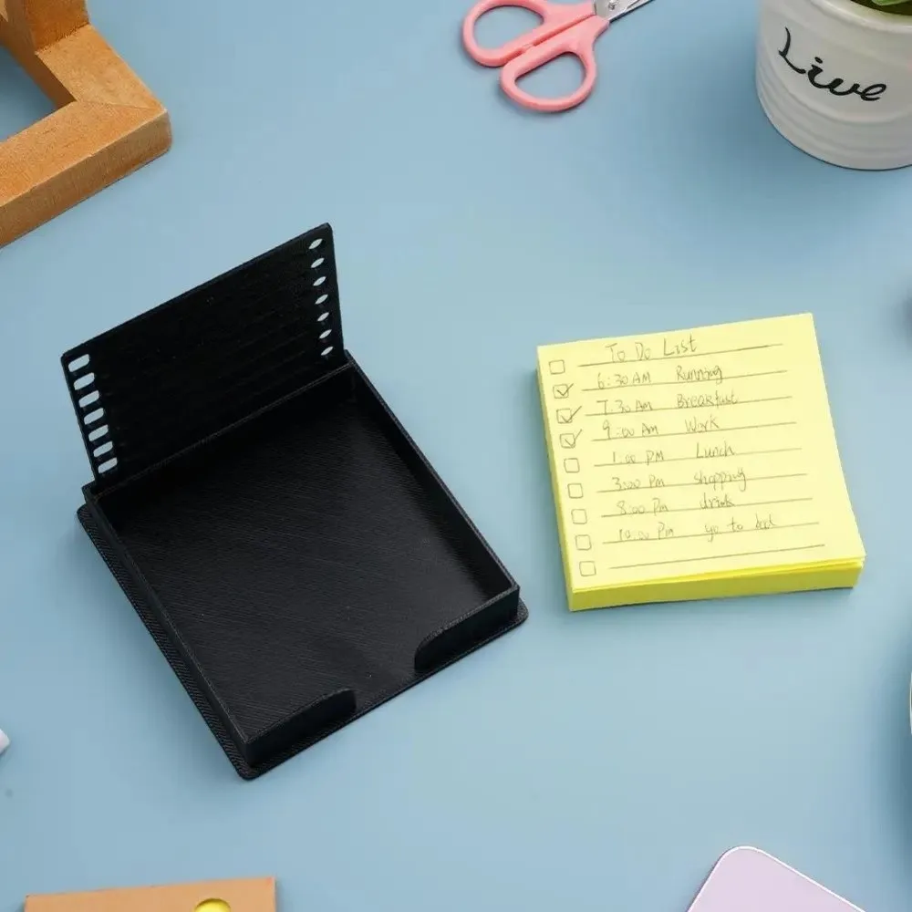 2025 Plastic Sticky Note Dispenser Long-lasting Space-Saving Notepad Template Storage Box To-Do List Note Holder