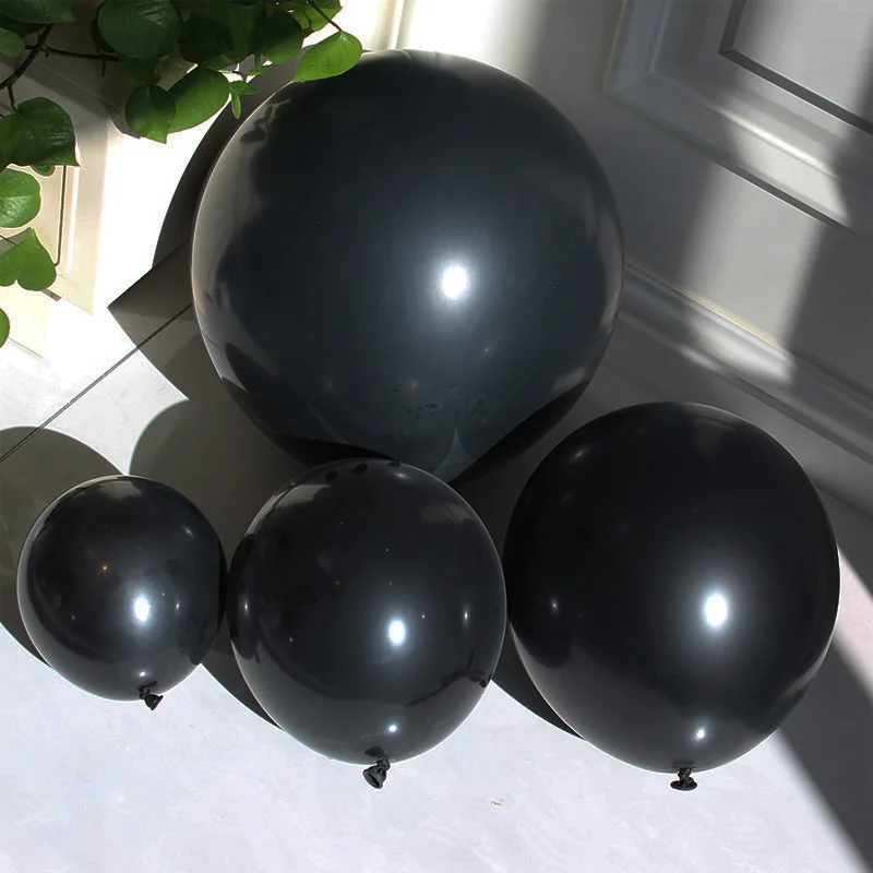 

5/10/12/18/36inch Black Round TailLatex Balloons Wedding Decorations Matte Helium Globos Birthday Party Decoration Adult