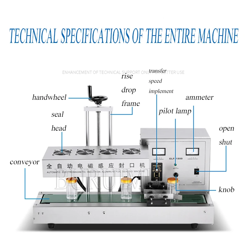 Can Seamer Electromagnetic Induction Foilpac Commercial Fully Automatic Bottle Cap Plastic Continuous Packaging