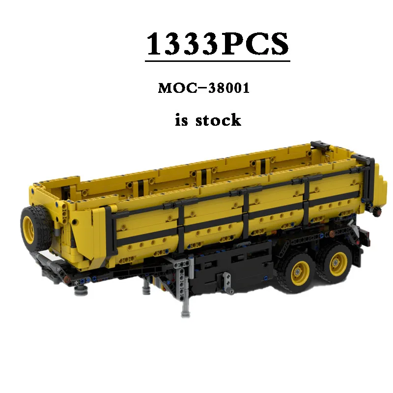 

MOC-38001 Yellow Dump Trailer Model Kids Building Block Toys 1333PCS Adult & Kids Educational Birthday Gift Christmas Toy Gift