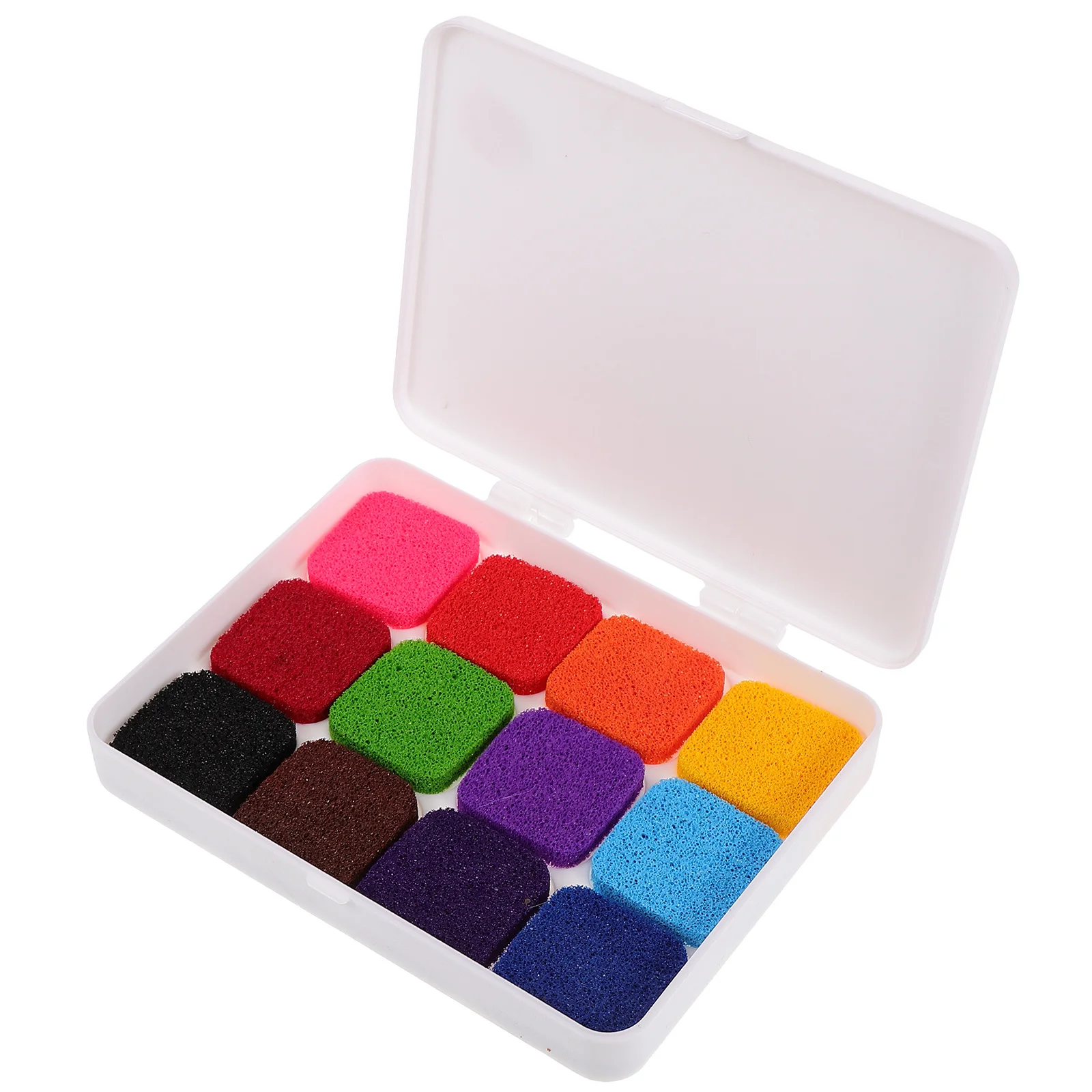 1 set di inchiostro colorato per dita lavabile per la pittura fai da te timbro pad unisex arte artigianale forniture arcobaleno pigmento pad asilo
