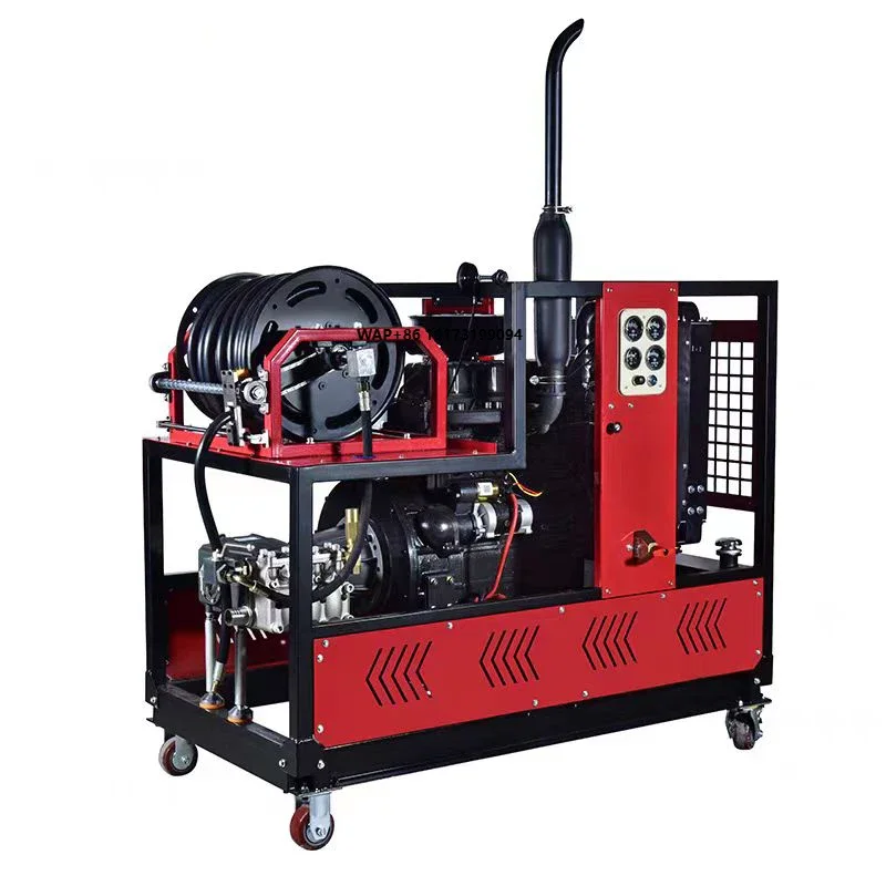 4-Cylinder 2900Psi 135LPM Stainless Steel Powered Heavy-Duty Sewer Pressure Washer New Water Jet Cleaner Machine for