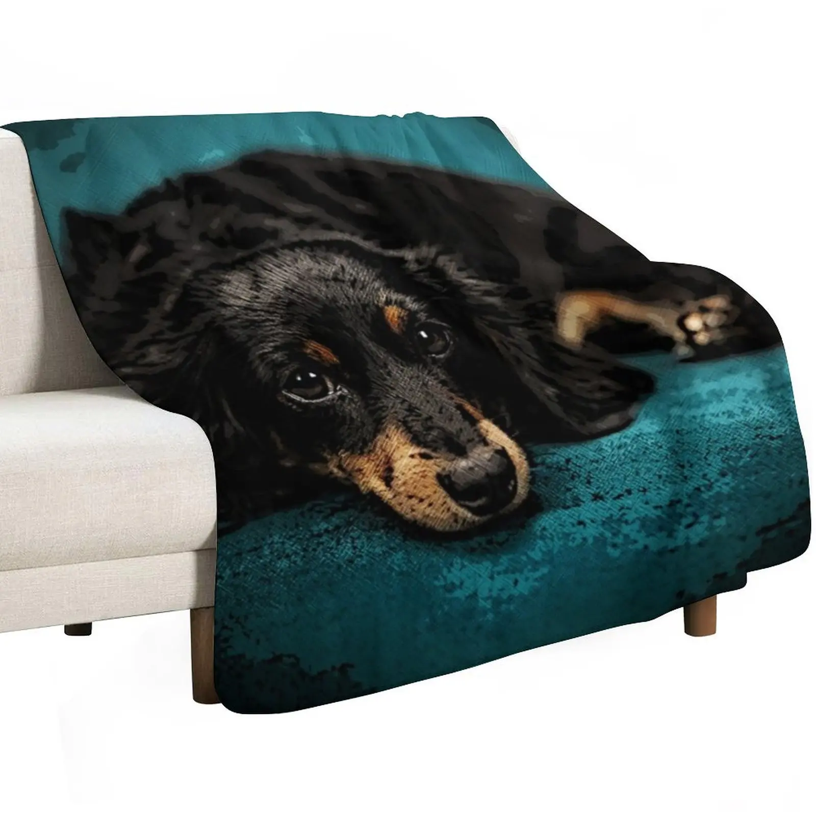 

Adorable Dachshund Throw Blanket Softest Plush Quilt Custom Blankets