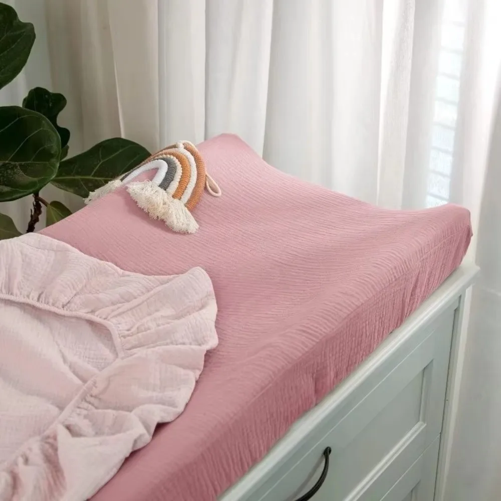 

2 шт. дышащий хлопковый чехол для пеленания, многоразовый ультрамягкий коврик для пеленания, простыни, коврик для пеленания