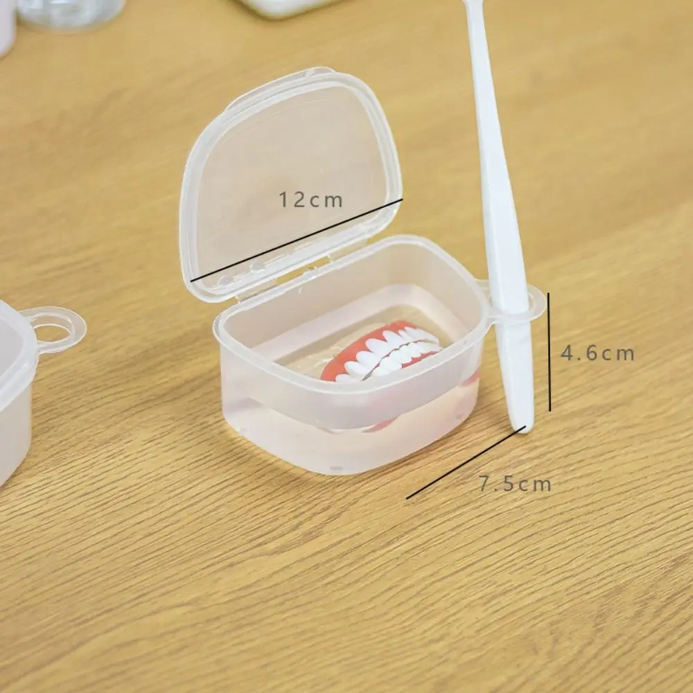 New Transparent Denture Bath Box Case Container False Teeth Storage Box Travel Artificial Tooth Boxes