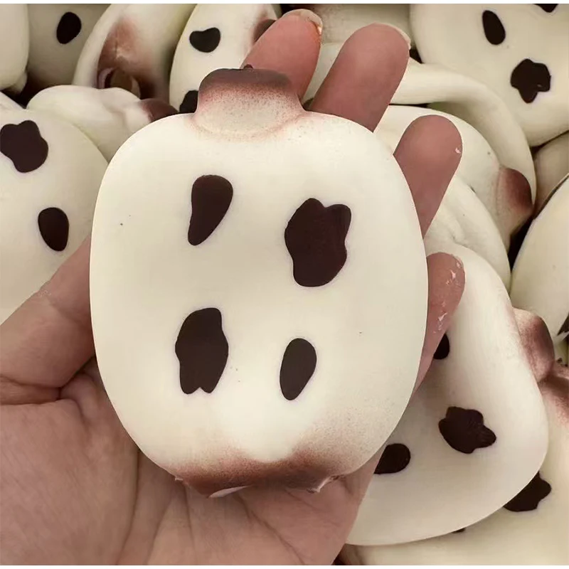 Simulation Banana Squishy Shell Mini Sesame Cream Hollow Ball Skin TPR DIY Handmade Decompression Blank Cover Squeeze