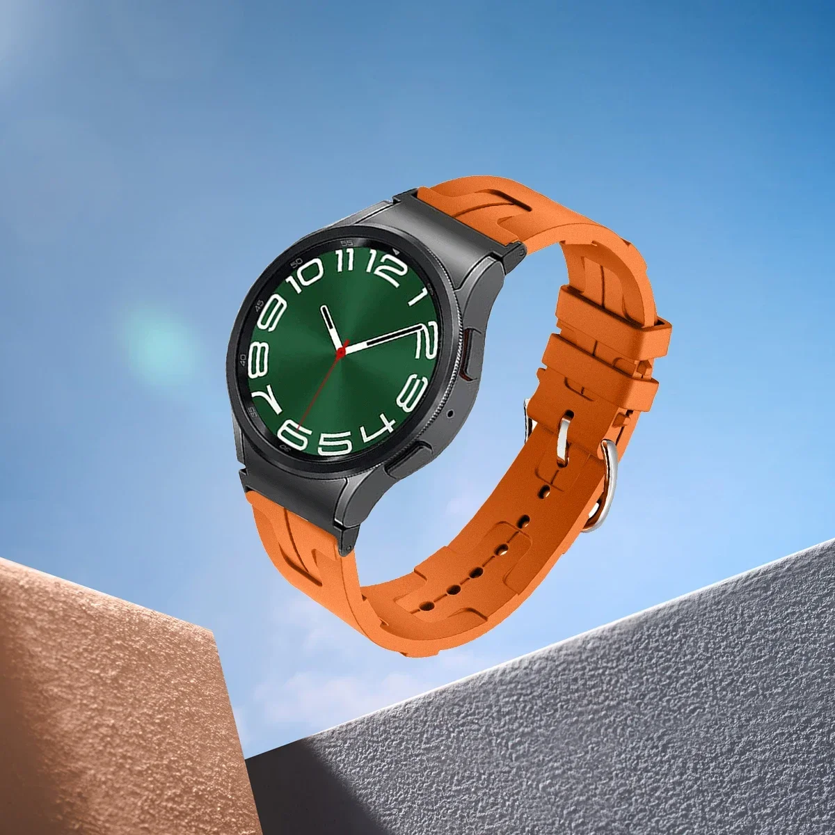 Ремешок силиконовый для Samsung Galaxy Watch 6 Classic, 47/43/6/5/4/40/44 мм