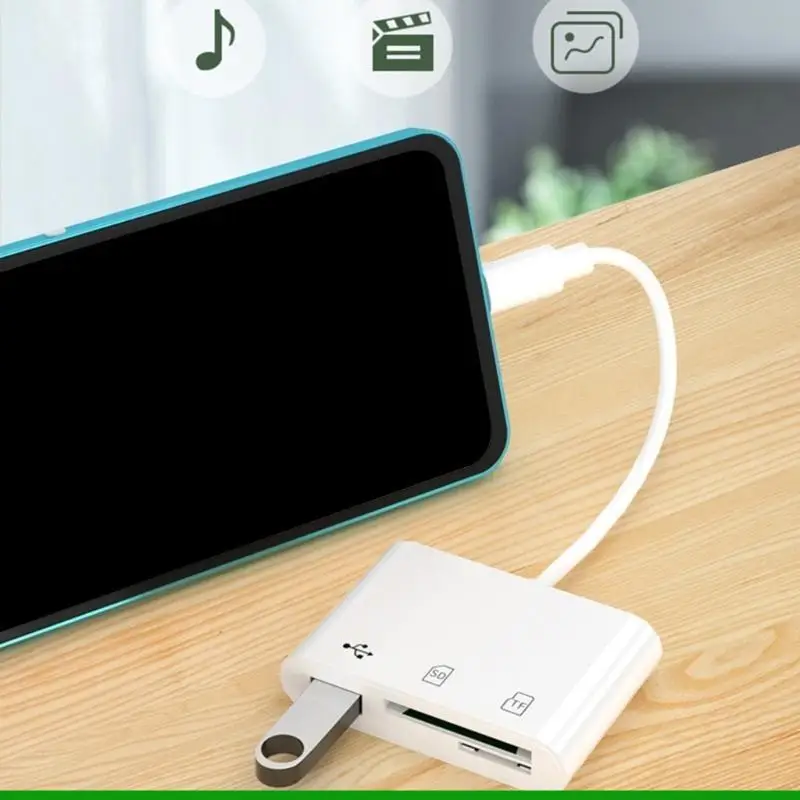 U55C High Speed USB Micro B TF Flash Card Reader 5 в 1 OTG Hub Type C Adapter для Android Phone Computer