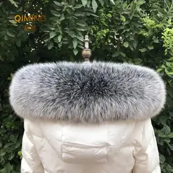Winter Women Real Fox Fur Collar Scarf Coat Fur Collar Luxury Fur Scarves Genuine Warm Neck Warmers Shawl Scarfs for Ladies