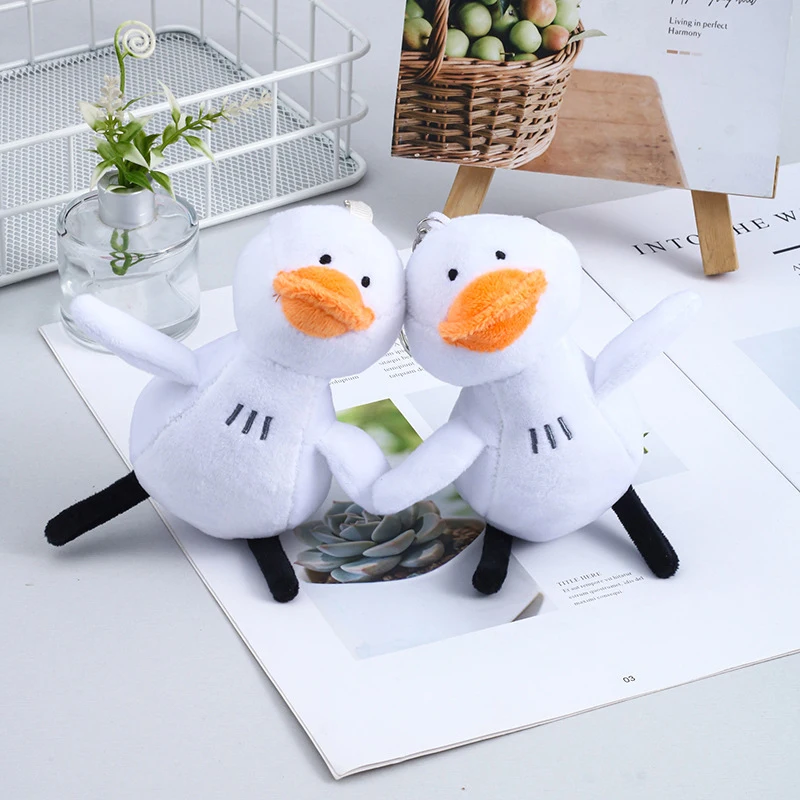 Cute Duck Plush Toy Stuffed Soft Kawaii Animal Doll Plush Birthday Gift for Kids Children Xmas Bag Keychains Schoolbag Ornaments