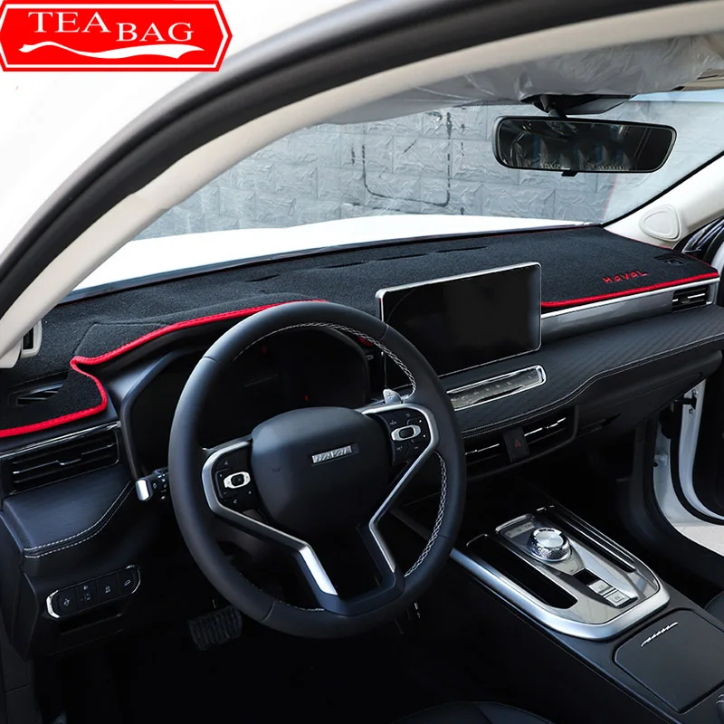 Flanel Auto Dash Mat Dashmat Dashboard Cover Voor Gwm Haval Hover Jolion 2021 Zonnescherm Dash Board Cover Auto Tapijt accessoires