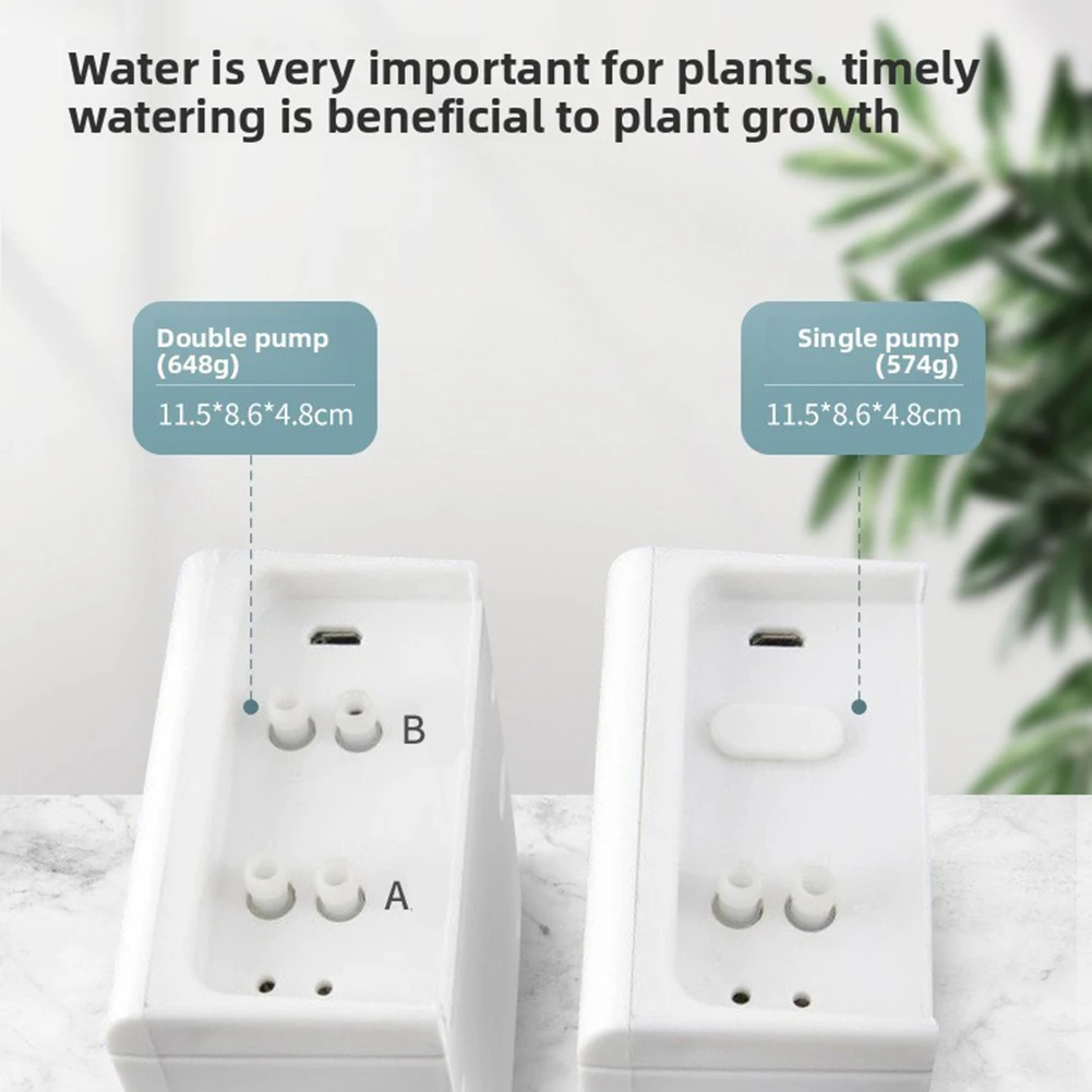 

For Balcony Plant Watering System Solar Powered Dual Pump with Voice Notifications Quiet Operation ABS + Metal Components