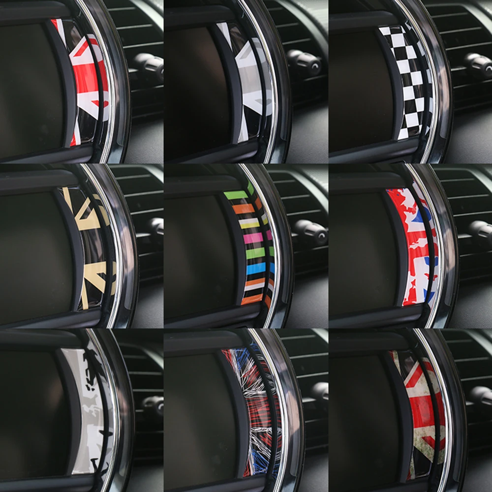 Car Navigation Screen Sticker Decals Decoration For Mini Cooper S JCW One F54 Clubman F55 F56 F57 F60 Countryman Car Accessories