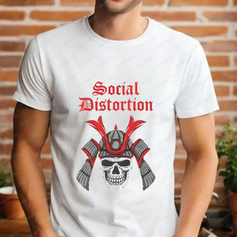 Social Distortion - Casual Fun Crazy Neutral Classic Cotton Short-Sleeved T-Shirt for Both Men and Women (Universal Fit)