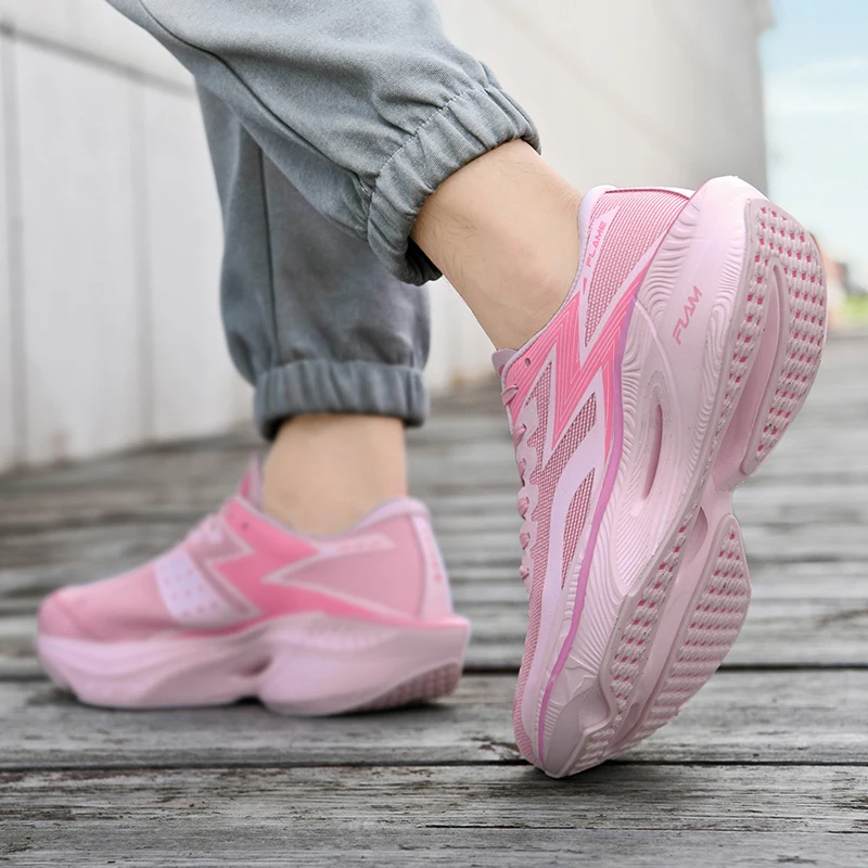 Running Shoes Carbon Board Speciality Marathon Men Sports Breathable Lightweight Women's Comfortable Athletic Nonskid Sneakers image 6