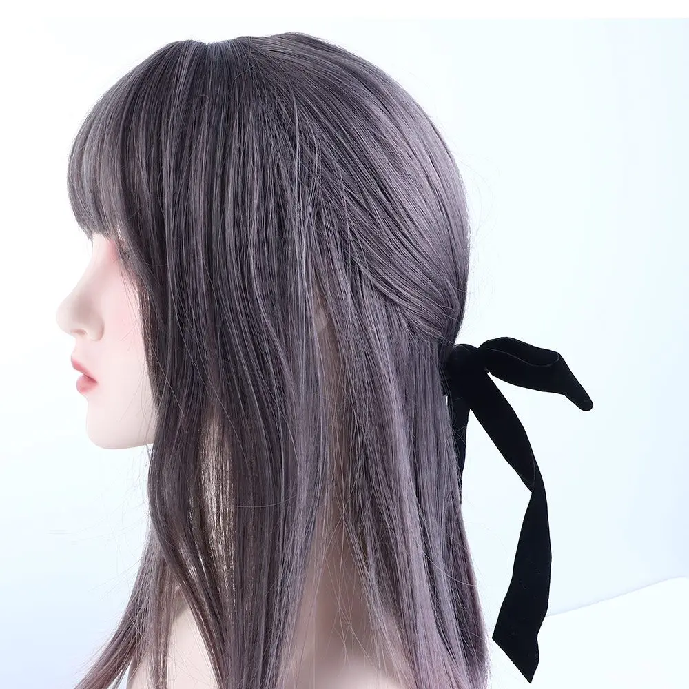 French Style Gift Ribbon Bow Handmade Headwear Velvet Elastic Hair Rope Long Hairband Ponytail Holder