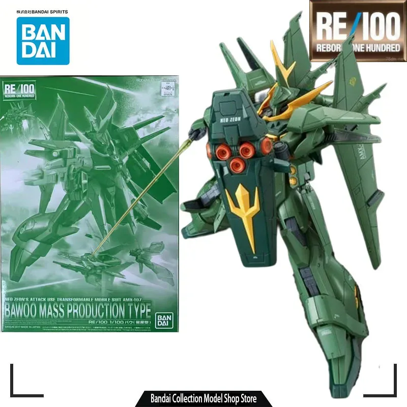 

Bandai Original Model Kit GUNDAM RE BAWOO MASS PRODUCTION TYPE 1/100 Anime Action Figure Assembly Model Toys Gift for Boys