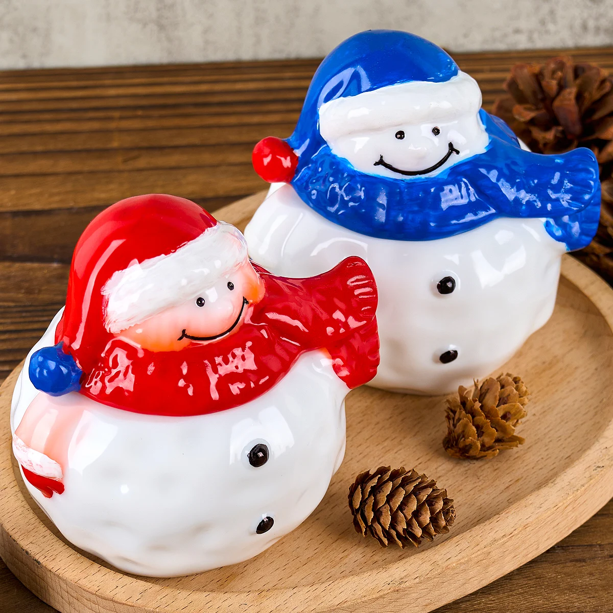 Christmas Snowman Storage Jar Mould with Lid 3D Epoxy Resin Storage Box Silicone Mold DIY Scarf Snowman Candle Jar Holiday Decor