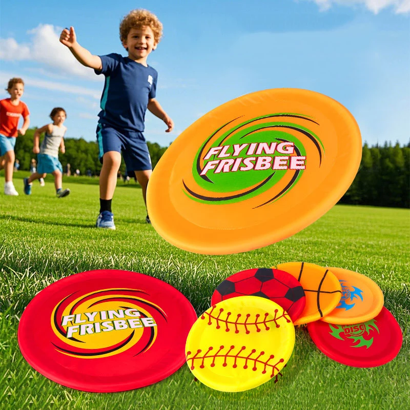 Juguetes de frisbee suaves de tela Oxford estándar, juguetes deportivos para exteriores para padres e hijos, rompecabezas UFO.
