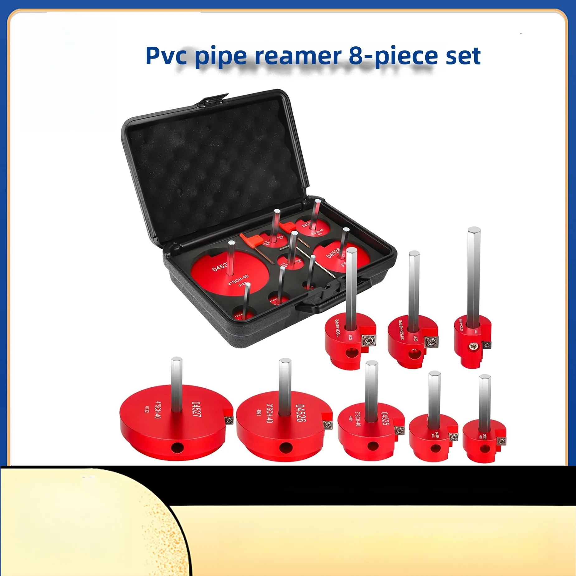 Explosive 8-piece set PVC pipe reamer water pipe joint pipe expansion knife PVC