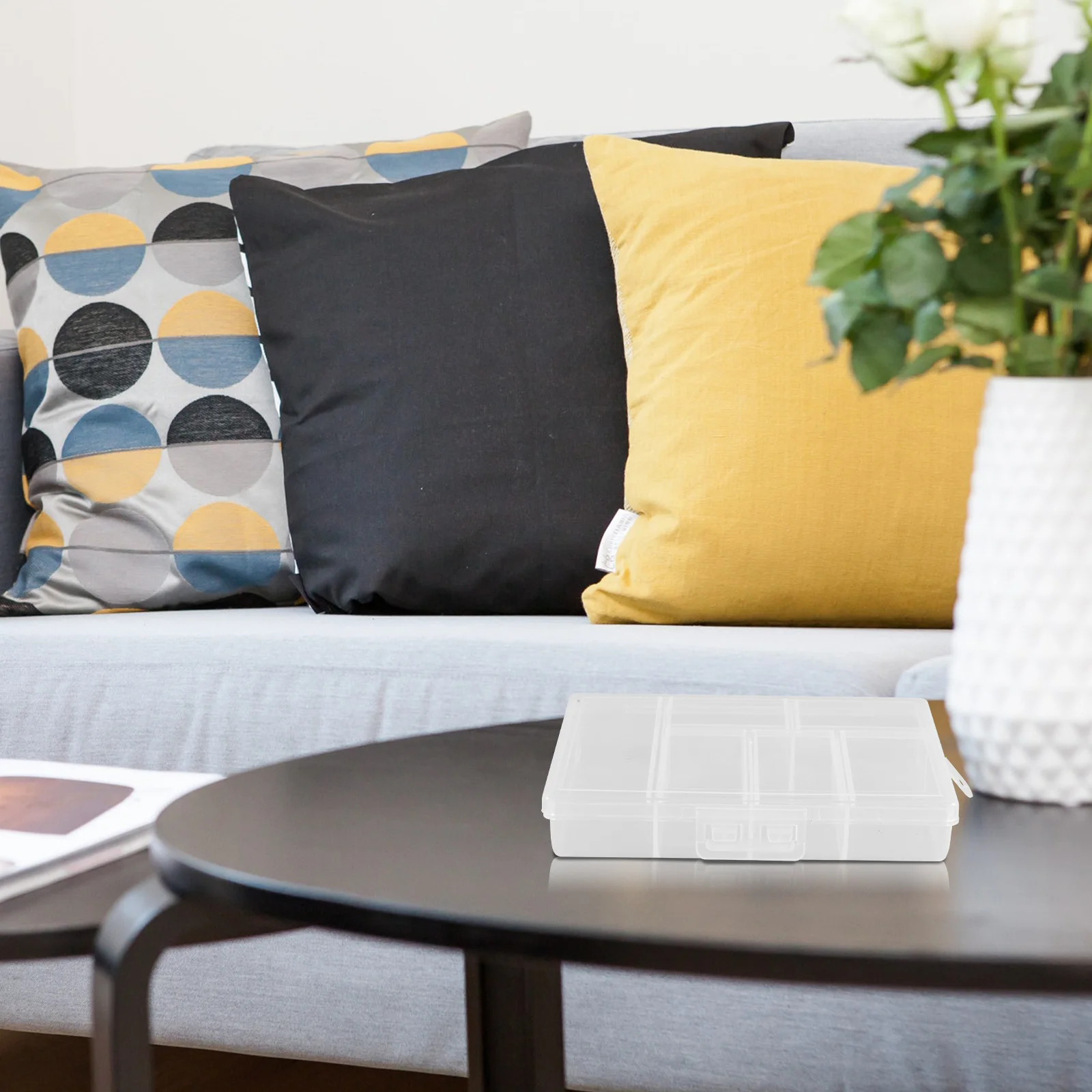 

Nail Charm Organizer Clear Storage Box Multi-Grid Jewelry Rhinestones Beads Portable Organizer Holder Nail Charm Storage Boxes