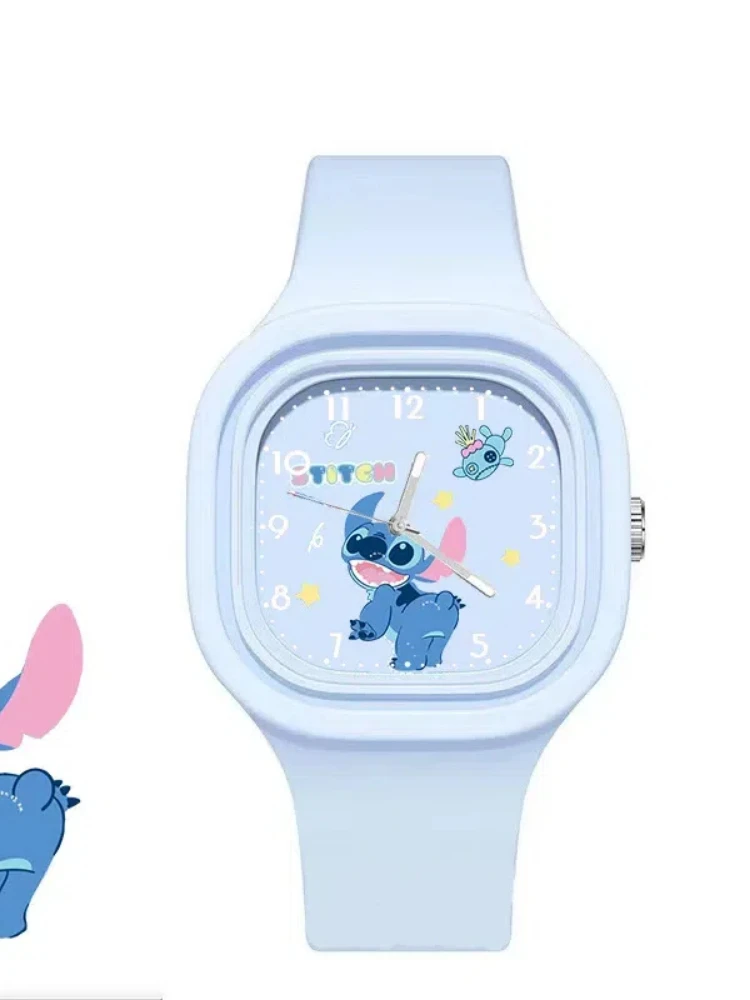 MINISO Disney Watch Kawaii Anime Lilo & Stitch Children Watchs Sports Silicone Watch Cartoon Mickey Minnie Watch Kids Toy Gifts